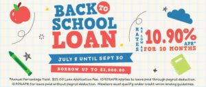 Back To School Loan Promotion Featuring Rates As Low As 10.90% APR
